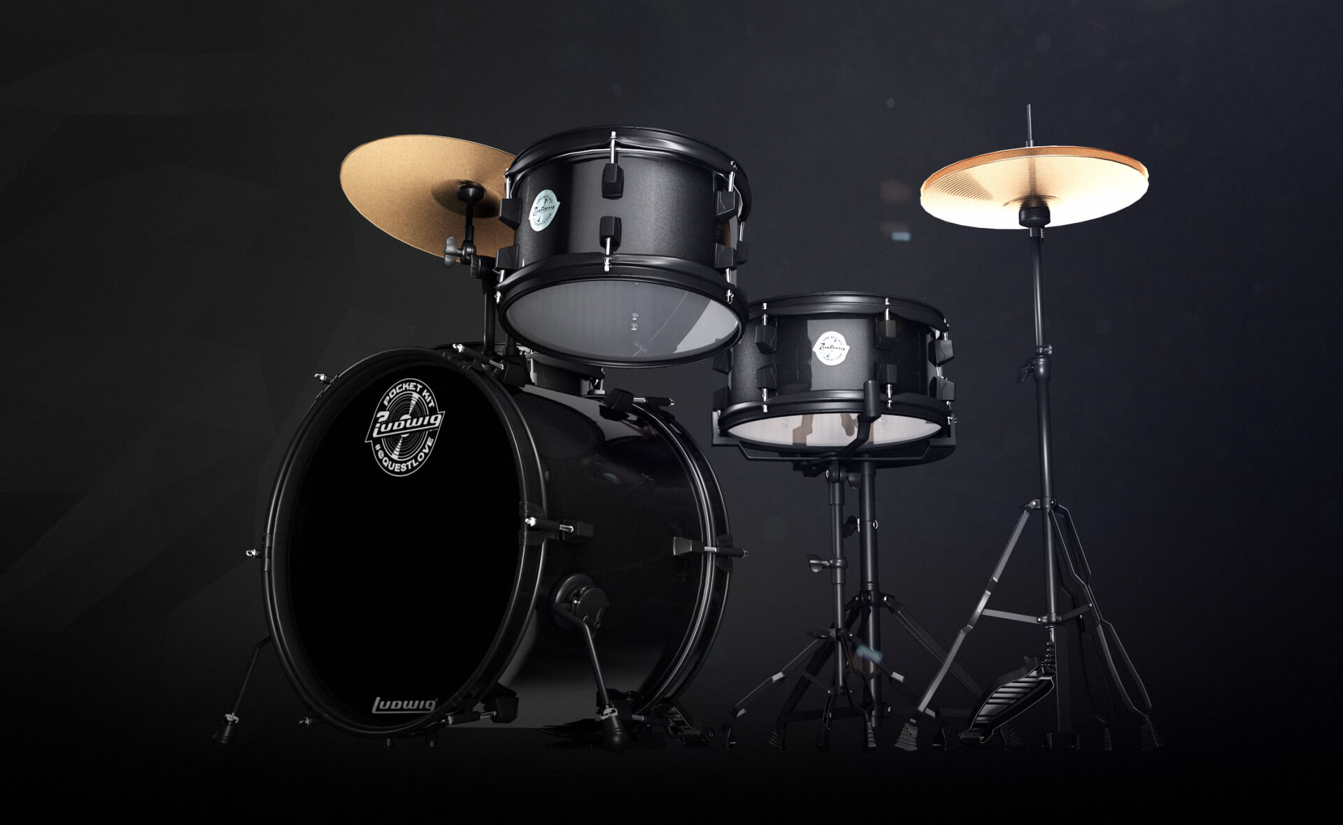 Ludwig questlove pocket online kit drum set
